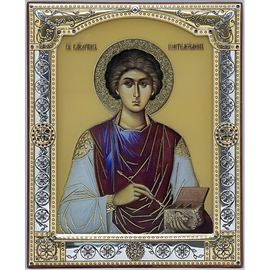 Ікона срібна Святий Пантелеймон