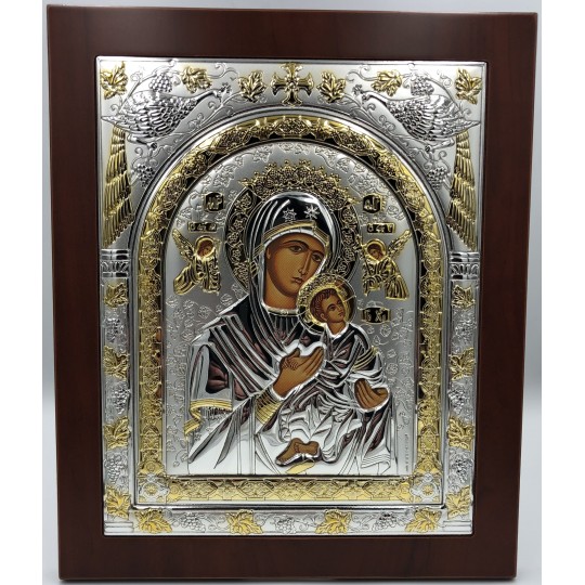 Ікона срібна Неустанної Помочі(Страсна) Богородиця