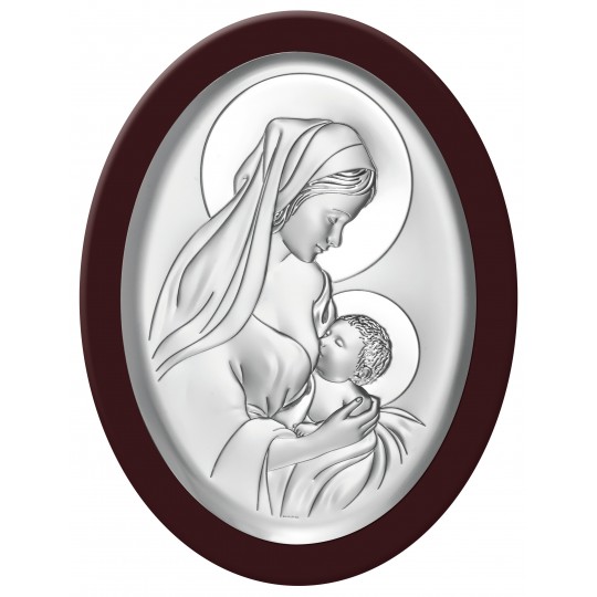 Ікона срібна Богородиця “Годувальниця”