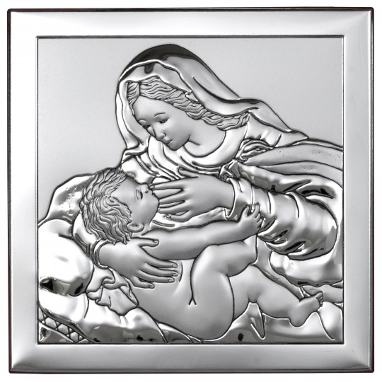 Ікона срібна Богородиця “Годувальниця”