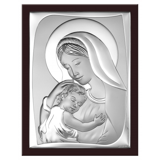 Ікона срібна Богородиця з немовлям