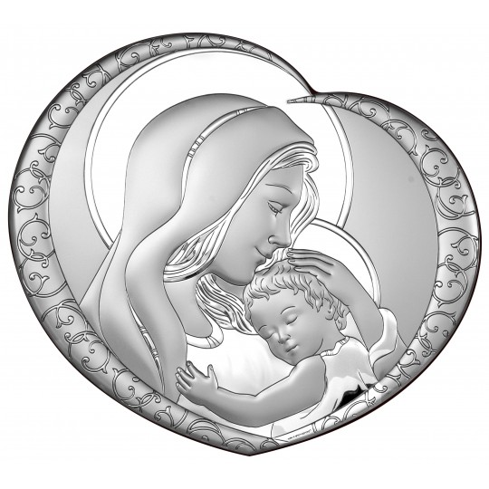 Ікона срібна Богородиця з немовлям