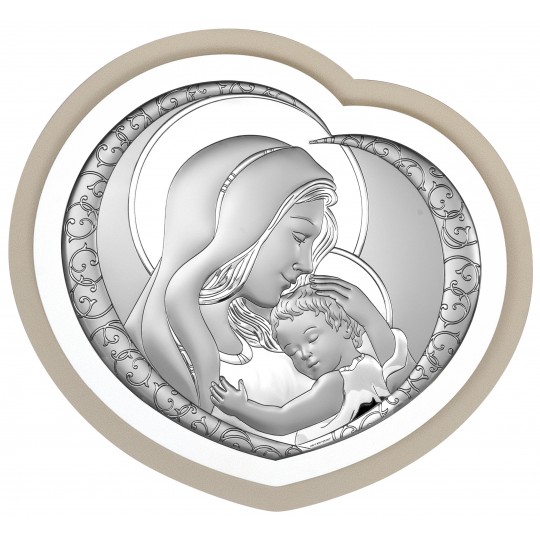 Ікона срібна Богородиця з немовлям