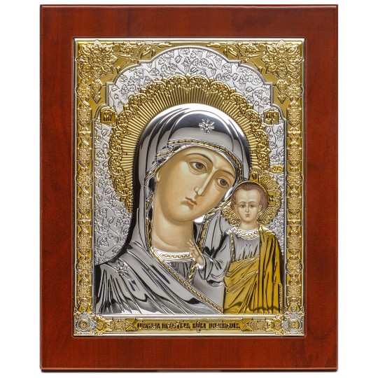 Ікона срібна Казанська Богородиця
