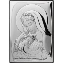 Ікона срібна Богородиця з немовлям. Оточи Любов'ю і Опікою, Матінко своїх дітей!