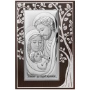 Ікона срібна Свята Родина. Любов — це скарб життя! Дерево життя. Венге.