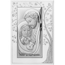 Ікона срібна Свята Родина. Любов — це скарб життя! Дерево життя. Біла.